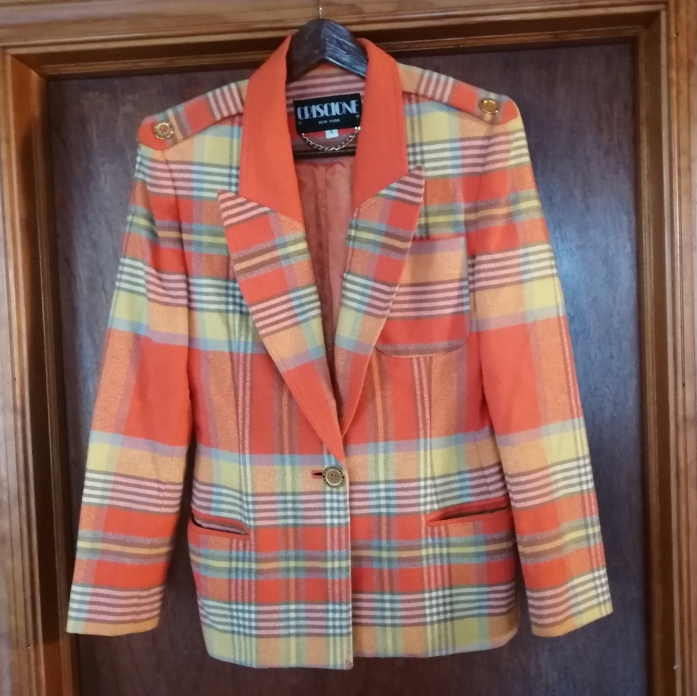 Vintage Criscione Plaid Blazer - Picture 3 of 8